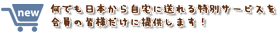 何でも日本から自宅に送れる特別サービスを会員の皆様だけに提供します！